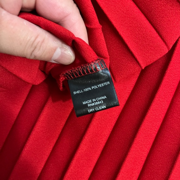 NWT - Sam Edelman Women’s Satin Effect Pleated Midi Dress - Size L - Picture 11 of 11